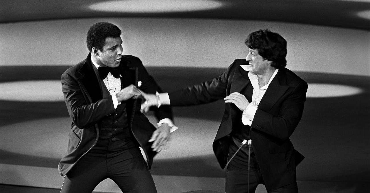 Sylvester Stallone and Mohamed Ali's show at the 1977 Oscars