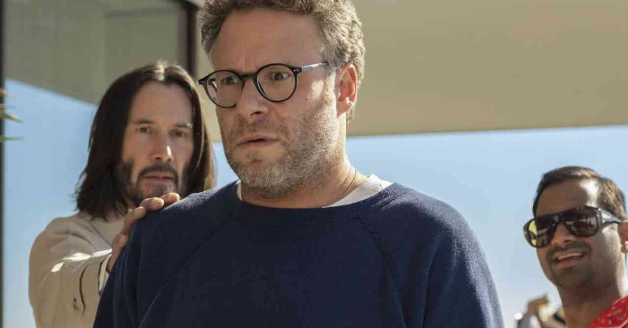 Keanu Reeves is a fallen angel against Seth Rogen in the trailer of Good Fortune