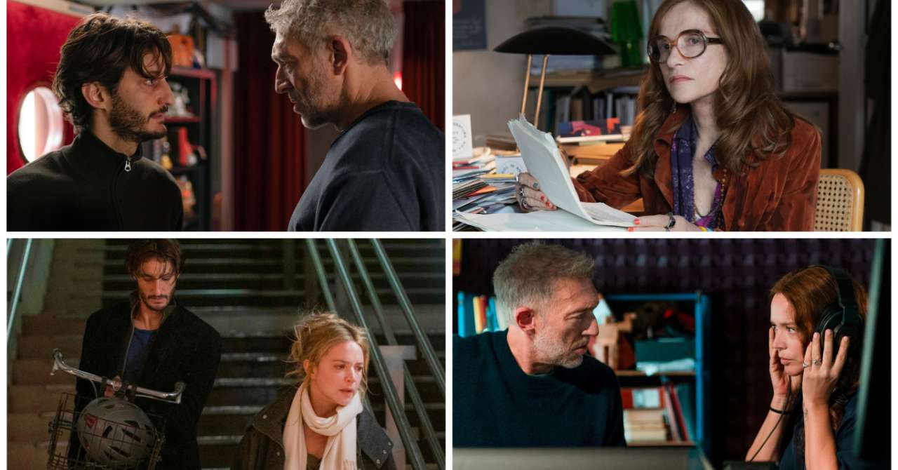 Isabelle Huppert, Virginie Efira, Vincent Cassel and Pierre Niney at Asghar Farhadi: first images