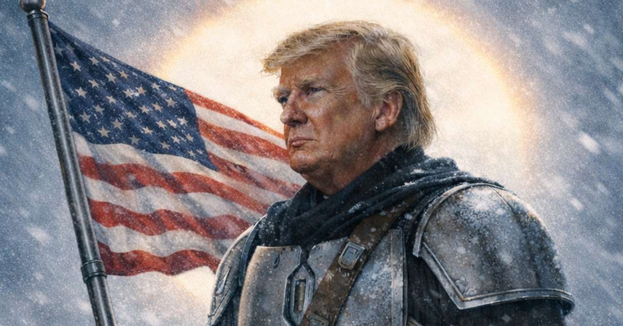 Donald Trump pretends to be the Mandalorian to celebrate Star Wars