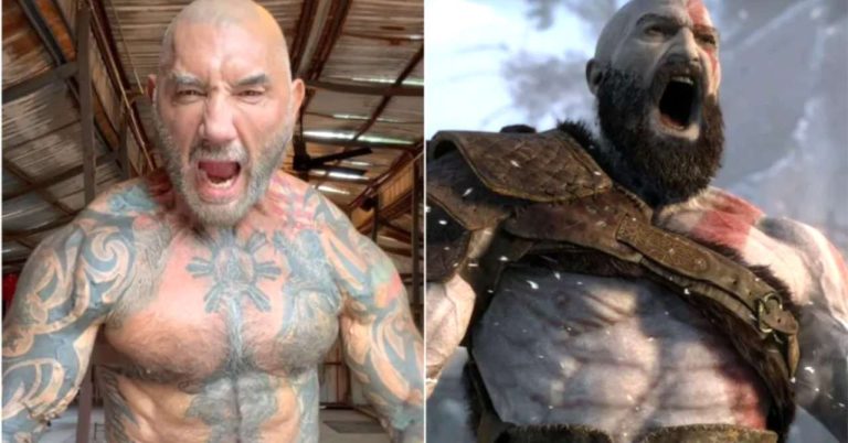Dave Bautista transforms into Kratos for the God of War series
